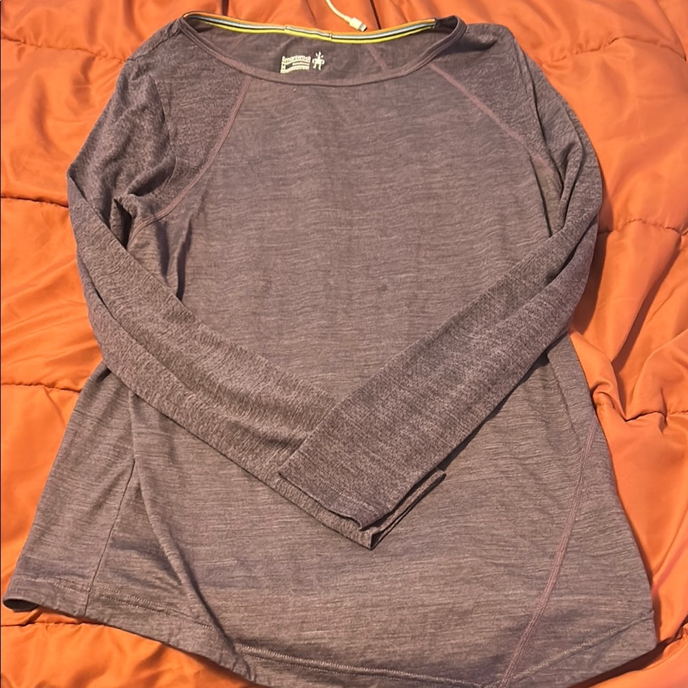 Smartwool Gray Fitted Long Sleeve Tee